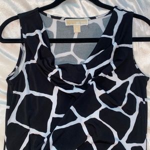 Gorgeous Michael Kors black and white giraffe print dress,